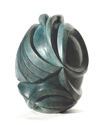 flore de valicourt, sculpture ovoide en bronze