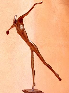 l'audacieuse (fille d'icare) sculpture bronze, flore de valicourt