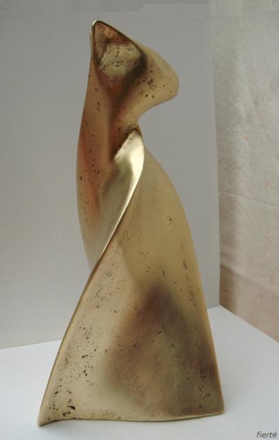 sculpture de chat en bronze, flore de valicourt