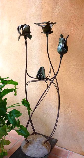 les quatre saisons; sculpture bronze; flore de valicourt