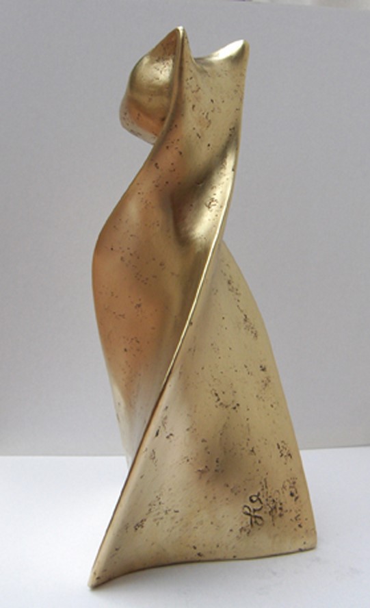 sculpture ; chat; bronze; flore de valicourt