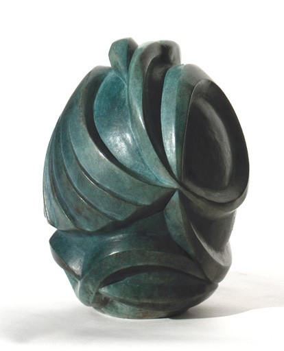 flore de valicourt, sculpture ovoide en bronze