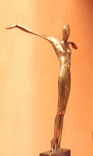 l'indécise (fille d'icare) sculpture bronze, flore de valicourt