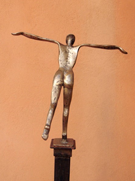 l'audacieuse (fille d'icare) sculpture bronze, flore de valicourt