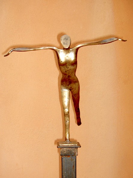 l'audacieuse (fille d'icare) sculpture bronze, flore de valicourt