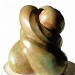 Tendresse ou le baiser, sculpture en bronze , flore de valicourt